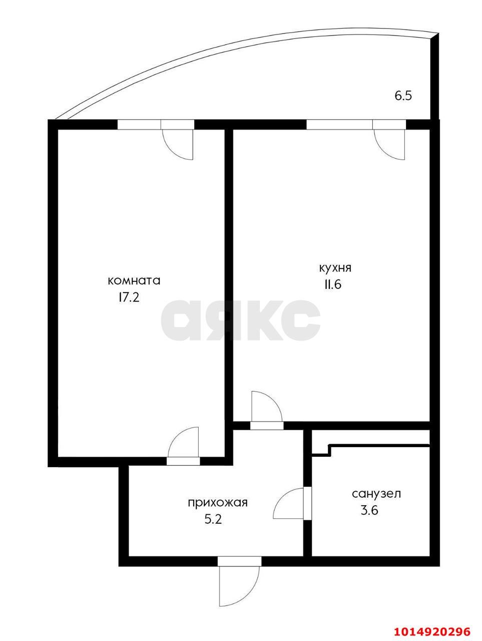 Фото №12: 1-комнатная квартира 44 м² - Краснодар, Краевая Клиническая Больница, ул. Домбайская, 6