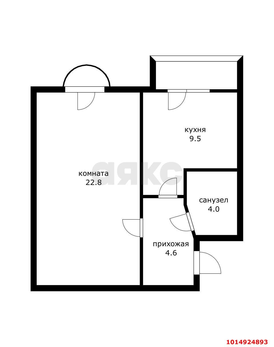 Фото №13: 1-комнатная квартира 40 м² - Краснодар, Музыкальный, ул. имени Сергея Есенина, 133