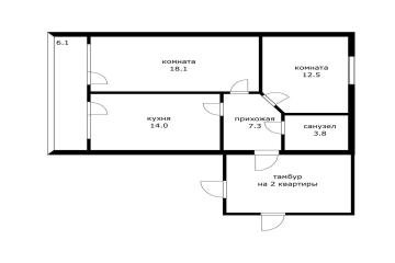 Фото №2: 2-комнатная квартира 67 м² - Краснодар, мкр. ЖК Лучезарный, ул. Московская, 154к1