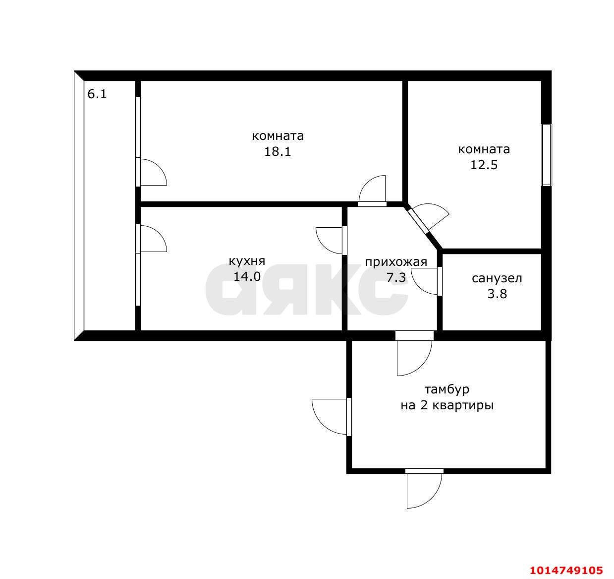 Фото №2: 2-комнатная квартира 67 м² - Краснодар, ЖК Лучезарный, ул. Московская, 154к1