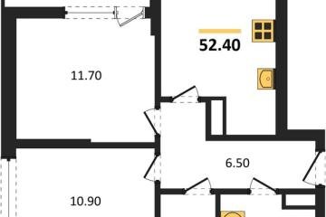 Фото №1: 2-комнатная квартира 52 м² - Краснодар, мкр. Прикубанский внутригородской округ, 