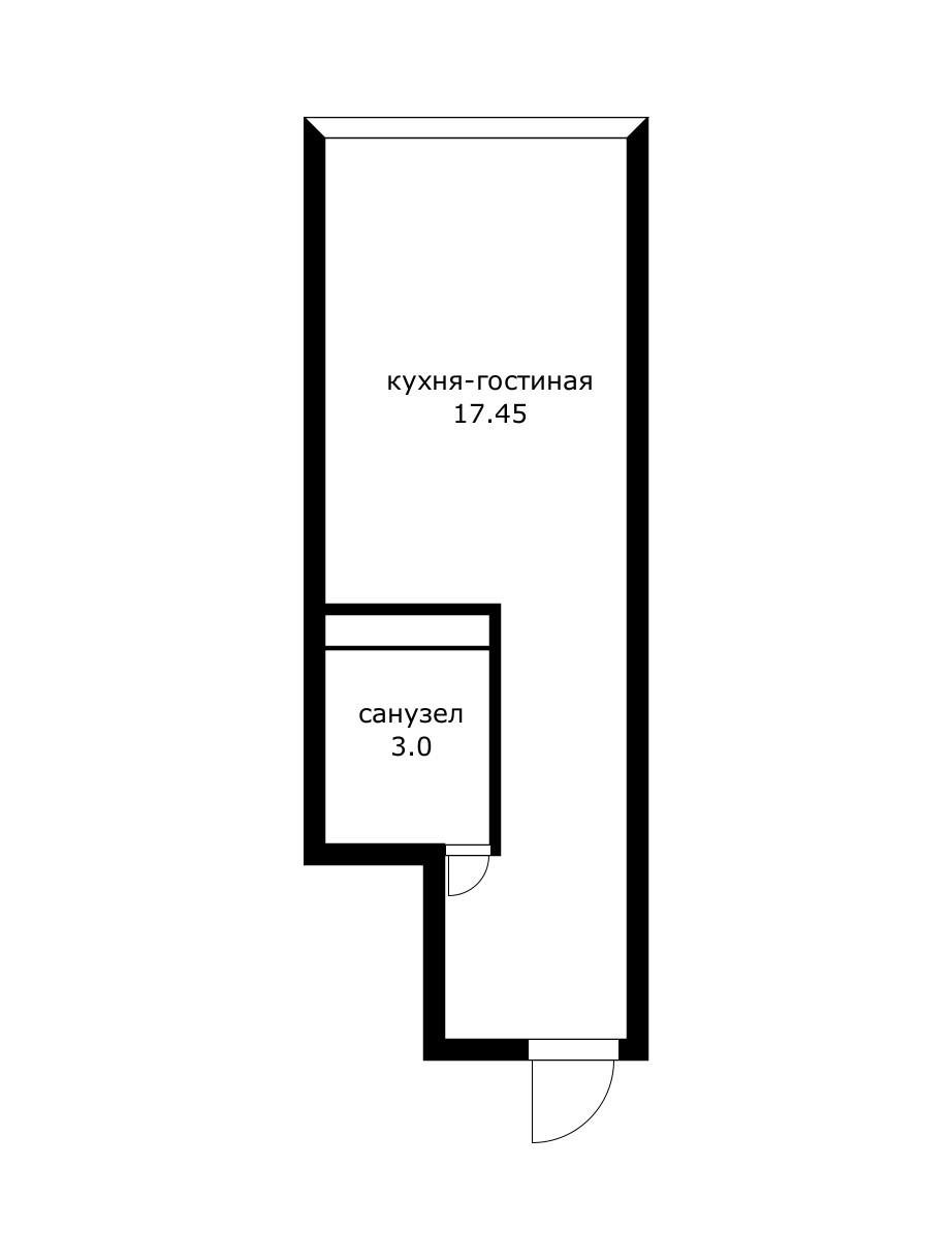 Фото №16: Студия 5 м² - Краснодар, Фестивальный, ЖК Цветы, жилой комплекс Цветы, мкр. Прикубанский внутригородской округ, ул. Круговая, 4Вк4