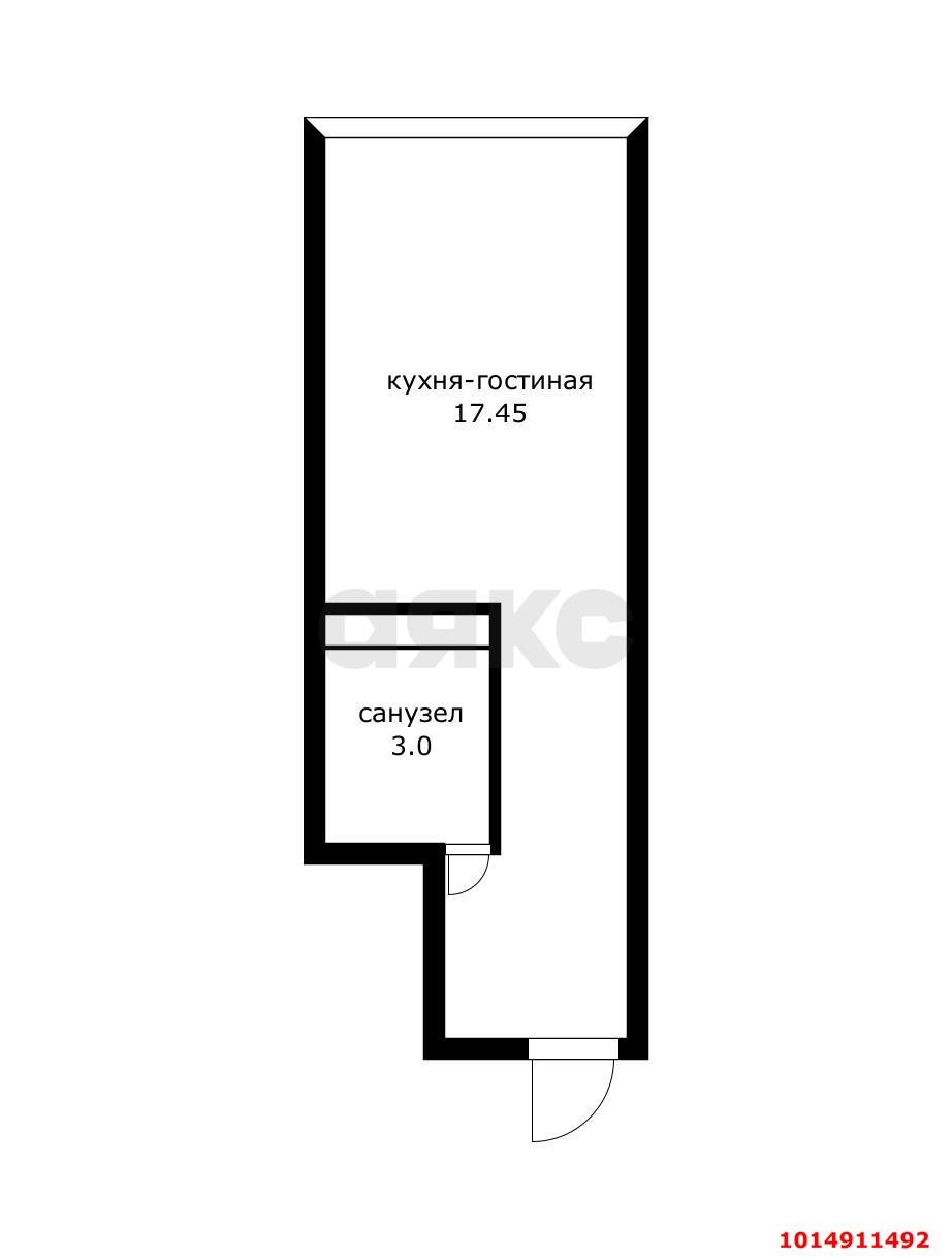 Фото №16: Студия 5 м² - Краснодар, ЖК Цветы, ул. Круговая, 4Вк4