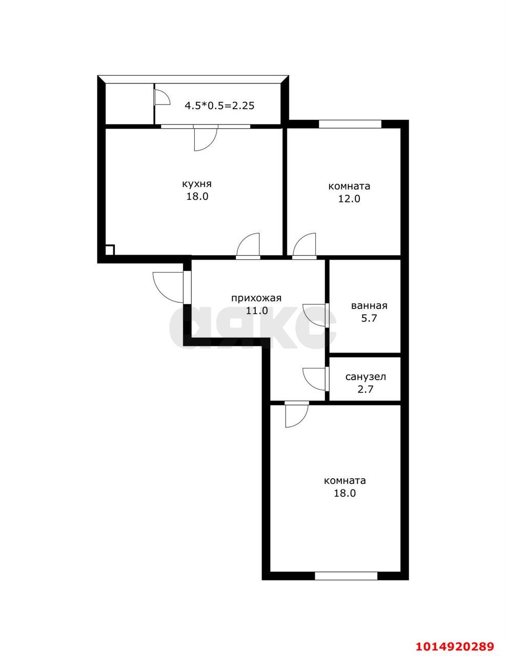 Фото №15: 2-комнатная квартира 70 м² - Краснодар, Школьный, ул. Школьная, 1
