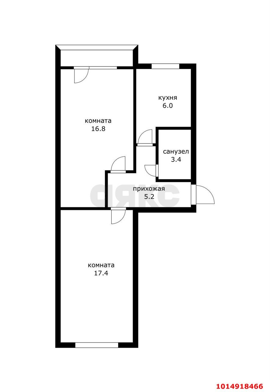 Фото №8: 2-комнатная квартира 50 м² - Краснодар, Черёмушки, ул. Ставропольская, 222/1