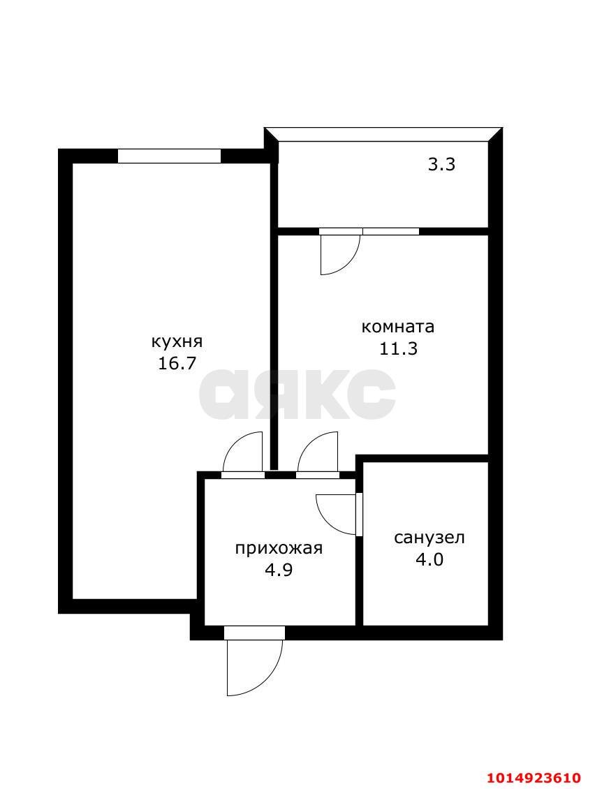 Фото №8: 1-комнатная квартира 40 м² - Краснодар, Карасунский внутригородской округ, ул. имени Снесарева, 17/1к1
