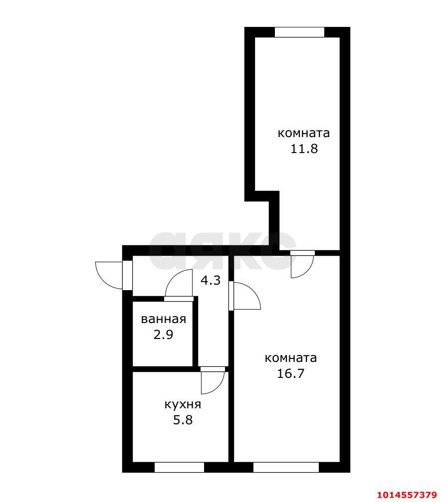 Фото №12: 2-комнатная квартира 44 м² - Краснодар, 40 лет Победы, ул. Механическая, 29