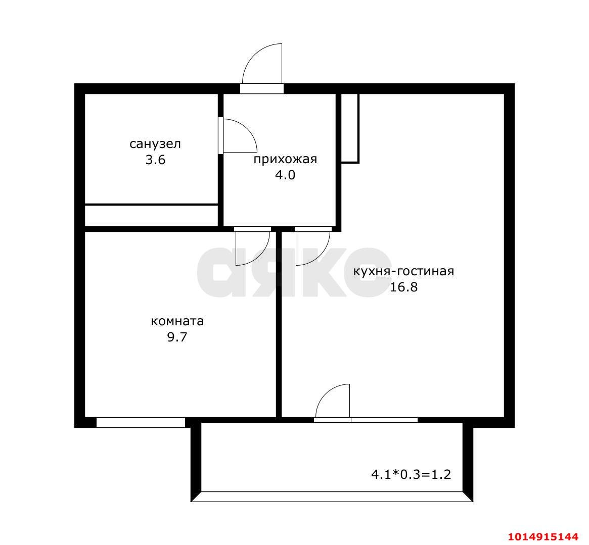 Фото №16: 1-комнатная квартира 35 м² - Краснодар, Прикубанский внутригородской округ, мкр. Фестивальный