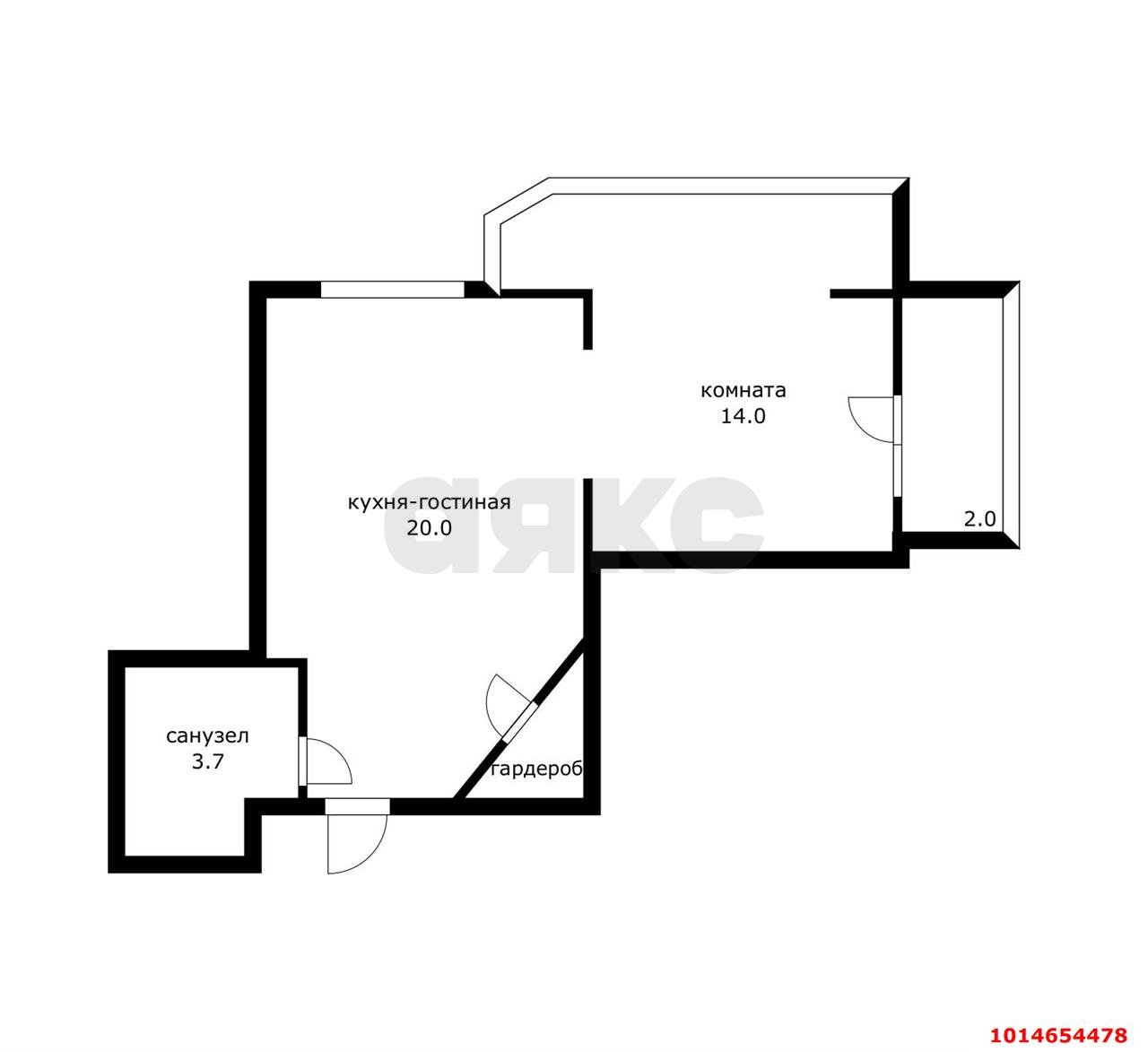 Фото №3: 1-комнатная квартира 42 м² - Краснодар, имени Маршала Жукова, ул. Кореновская, 15/1