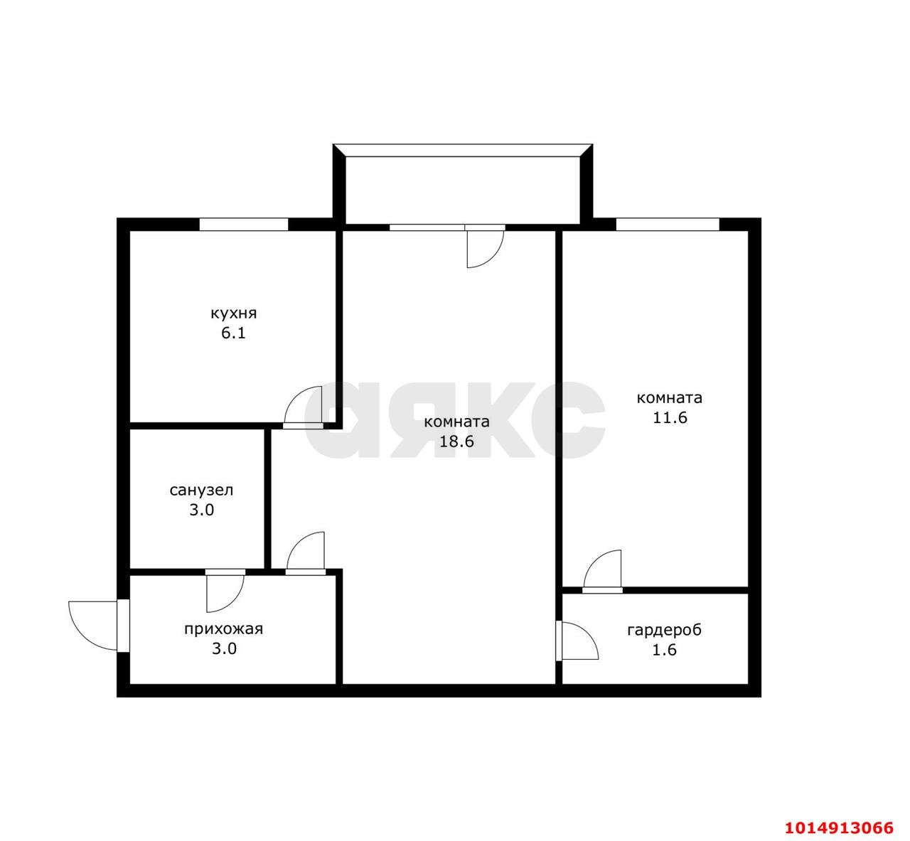 Фото №8: 2-комнатная квартира 45 м² - Краснодар, Карасунский внутригородской округ, мкр. Черёмушки, ул. Селезнёва, 166