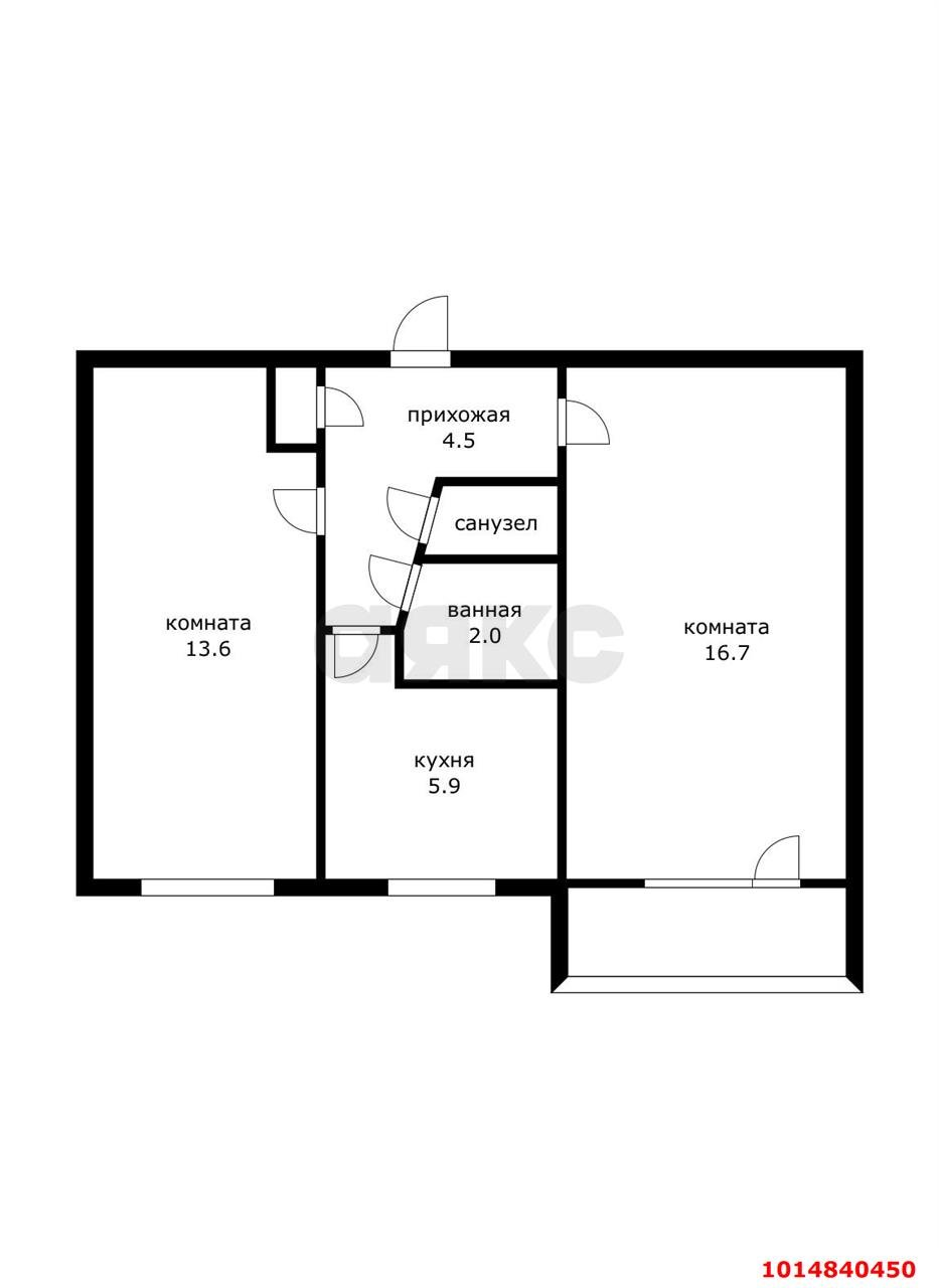 Фото №15: 2-комнатная квартира 47 м² - Краснодар, Завод Измерительных Приборов, ул. Карякина, 12