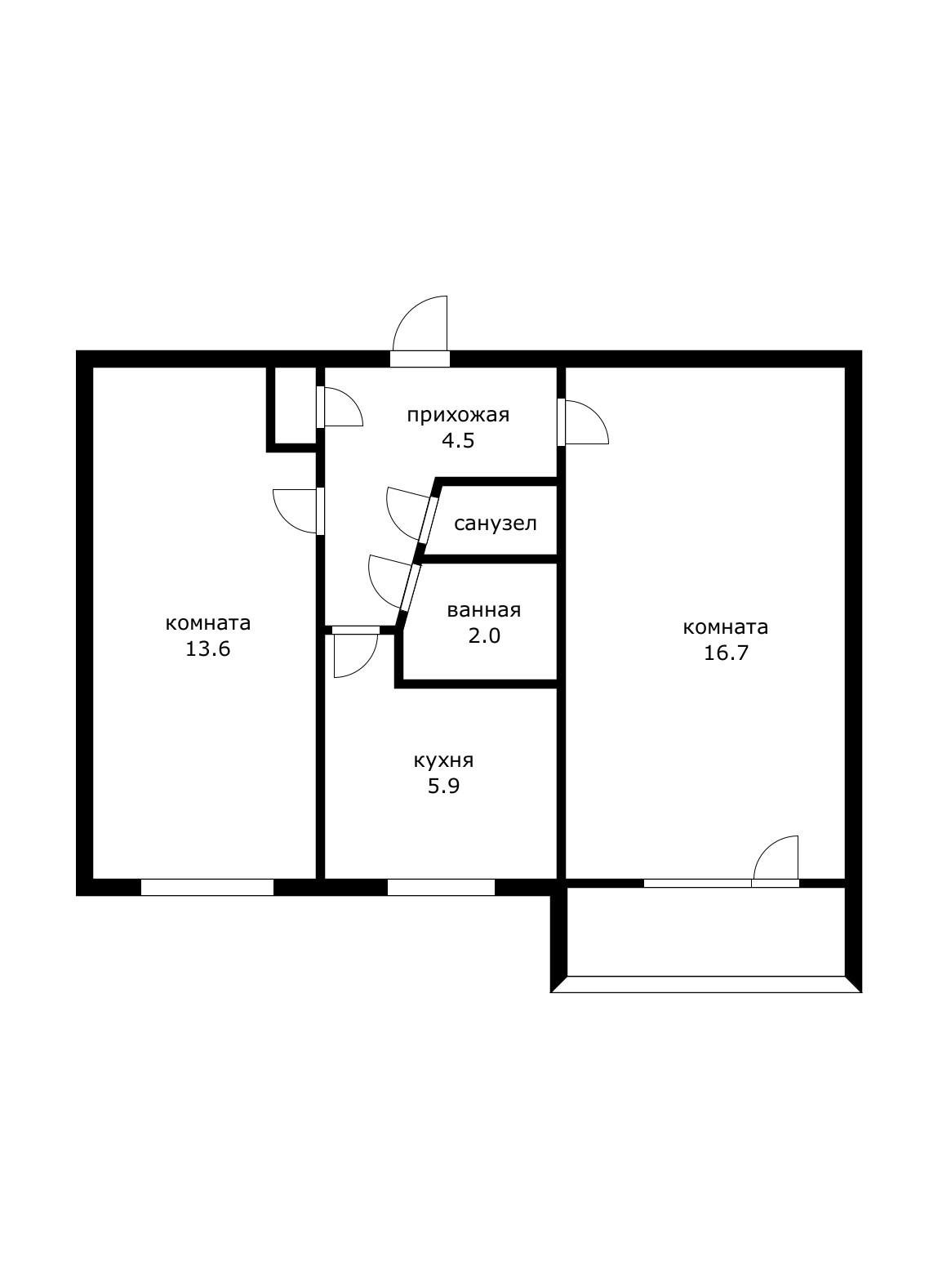 Фото №15: 2-комнатная квартира 47 м² - Краснодар, Прикубанский внутригородской округ, мкр. Завод Измерительных Приборов, ул. Карякина, 12