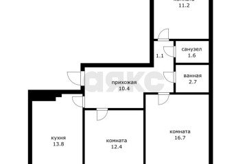 Фото №2: 3-комнатная квартира 79 м² - Краснодар, мкр. Юбилейный, 