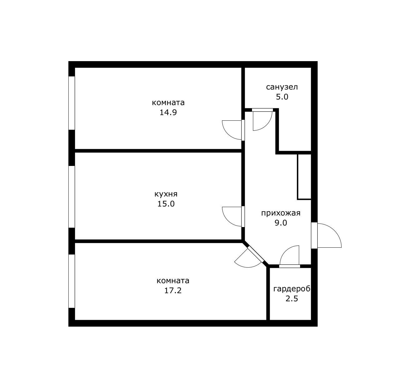 Фото №20: 2-комнатная квартира 63 м² - Краснодар, Прикубанский внутригородской округ, жилой комплекс Кубанский, мкр. Завод Измерительных Приборов, ул. Зиповская, 38