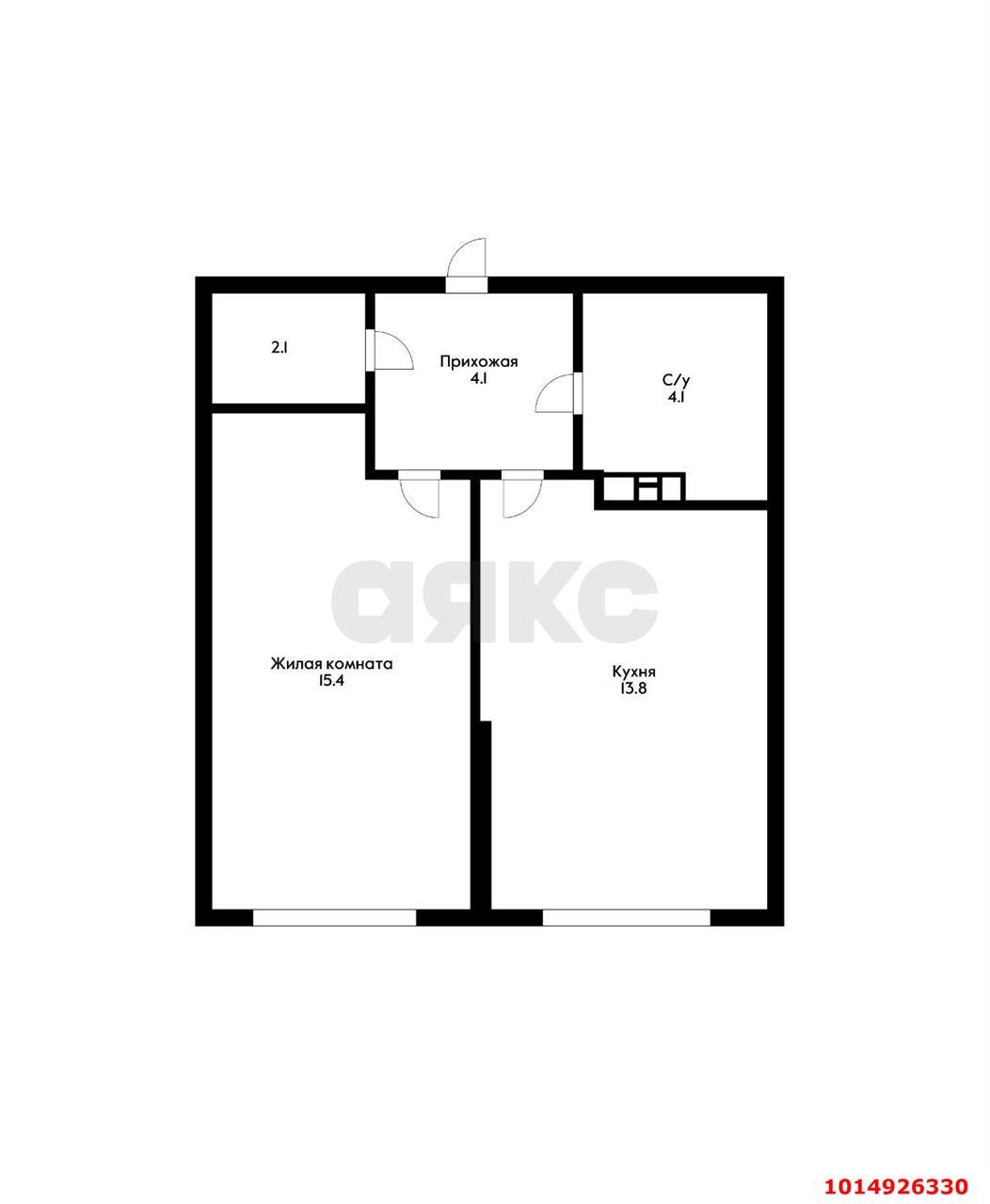 Фото №3: 1-комнатная квартира 40 м² - Краснодар, Догма Парк, ул. Марины Цветаевой, 7к1