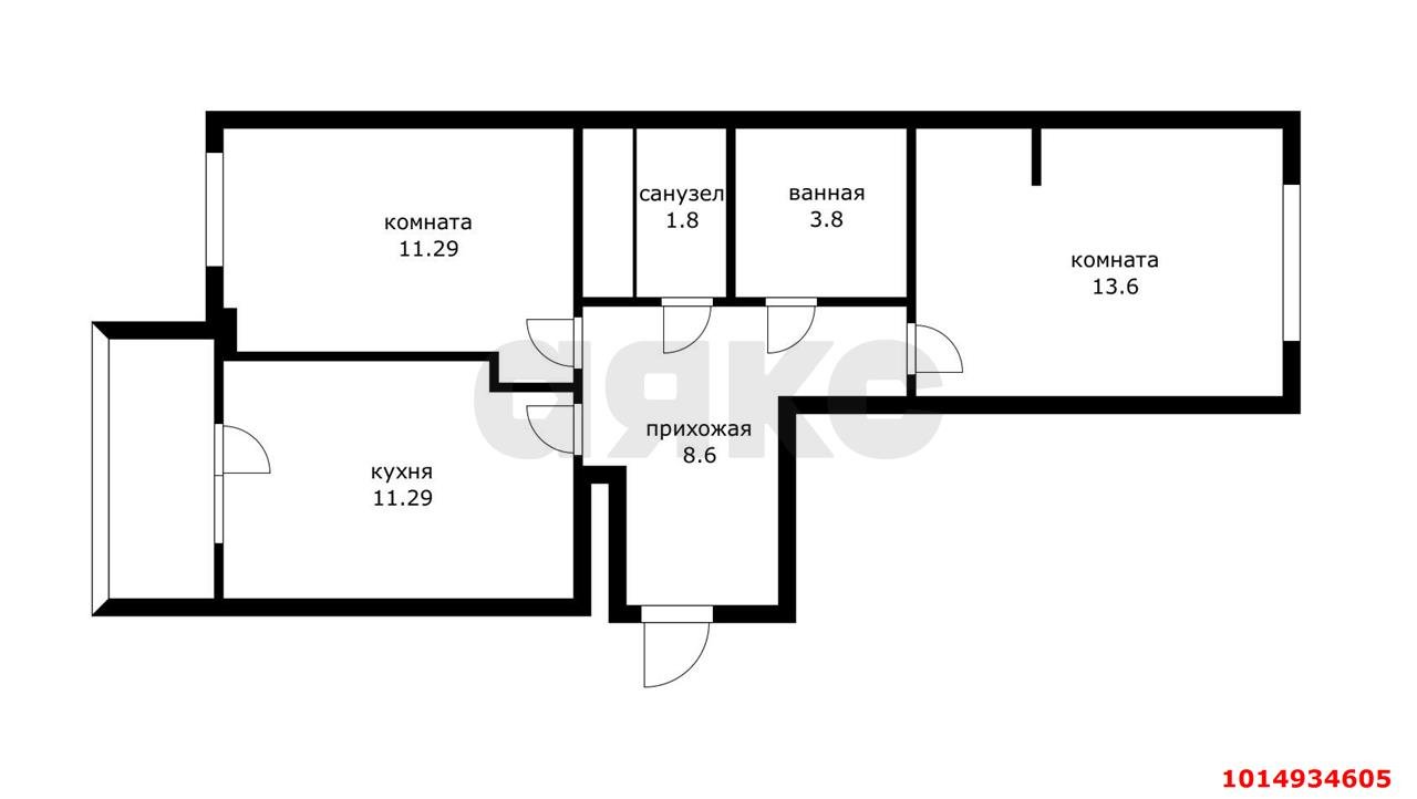 Фото №20: 2-комнатная квартира 55 м² - Краснодар, жилой комплекс Облака, ул. имени Генерала Корнилова, 9