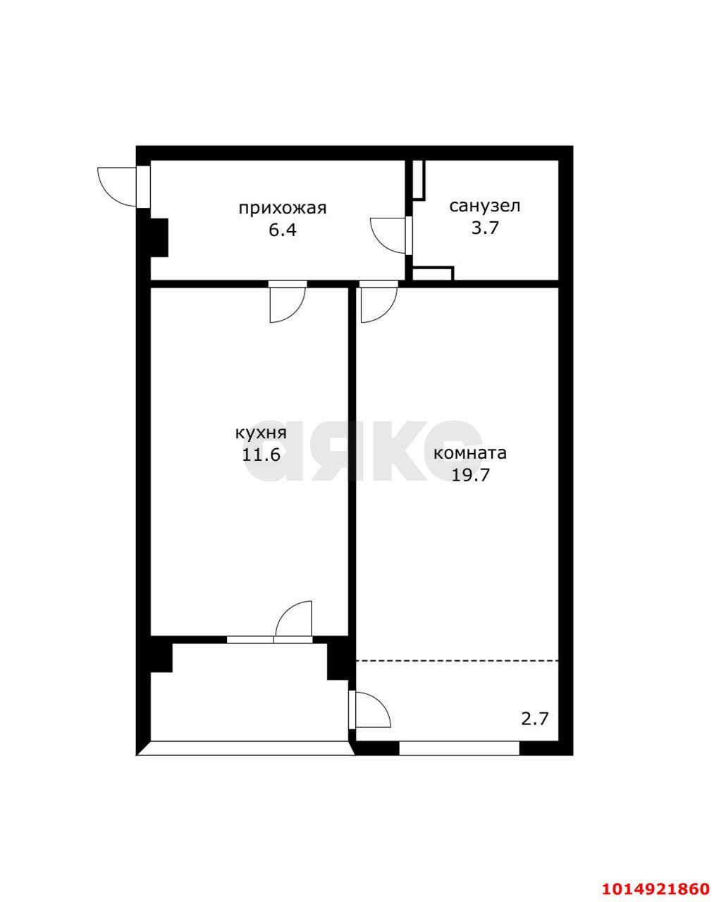 Фото №17: 1-комнатная квартира 41 м² - Краснодар, жилой комплекс Южный Парк, ул. Старокубанская, 2/4к1
