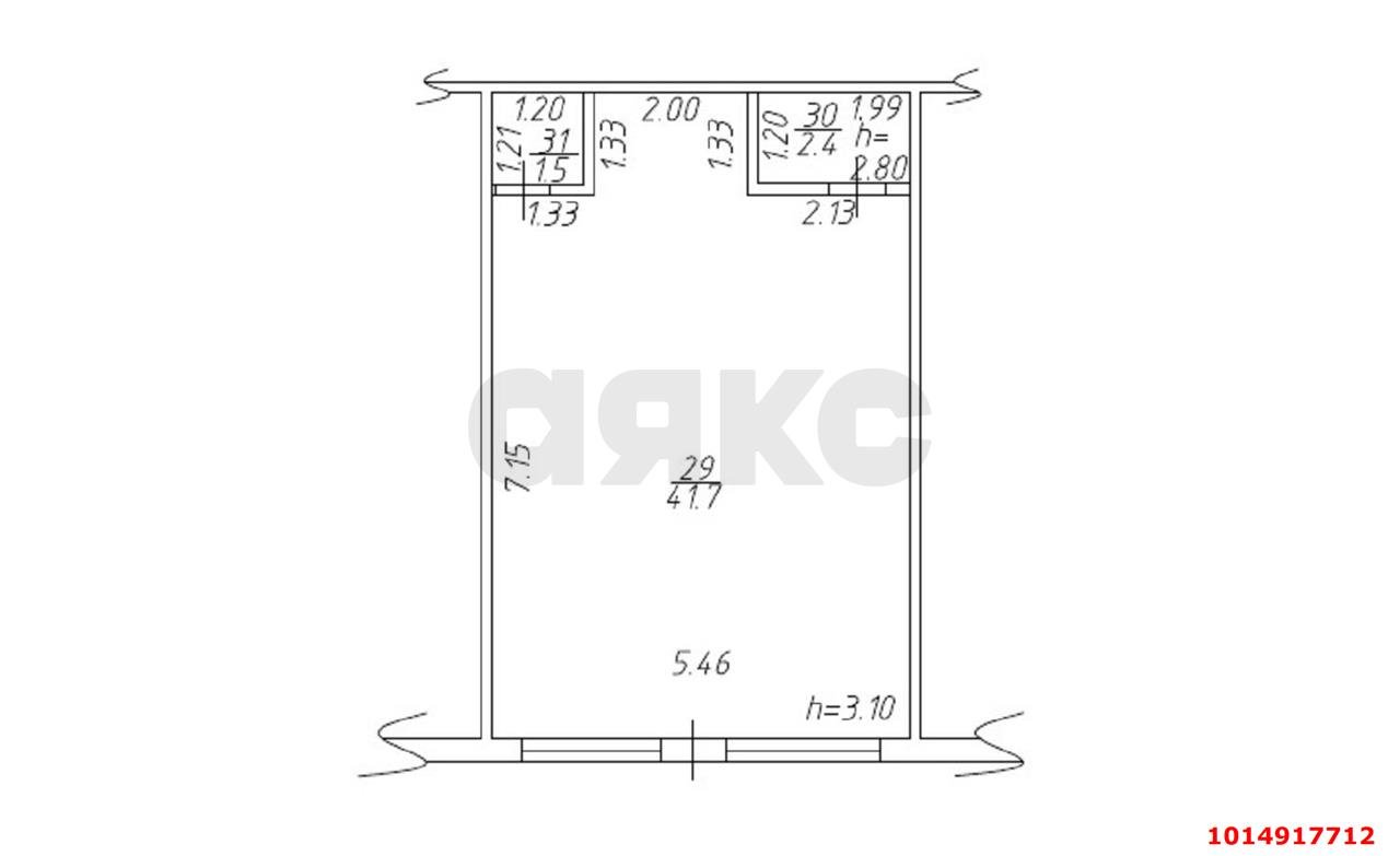 Фото №5: Торговое помещение 46 м² - Краснодар, КП Золотой город, пр-д 3-й Звенигородский, 41