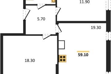 Фото №1: 2-комнатная квартира 59 м² - Краснодар, мкр. Прикубанский внутригородской округ, 