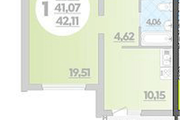 Фото №1: 1-комнатная квартира 42 м² - Майкоп, 