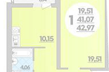 Фото №1: 1-комнатная квартира 42 м² - Майкоп, 