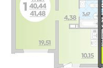 Фото №1: 1-комнатная квартира 41 м² - Майкоп, 