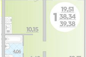 Фото №1: 1-комнатная квартира 39 м² - Майкоп, 