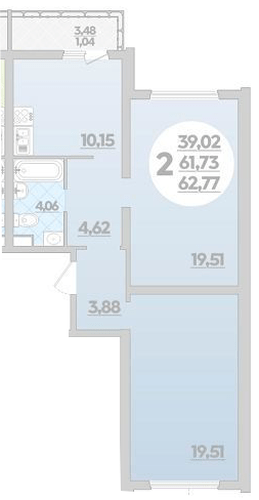 Фото №1: 2-комнатная квартира 62 м² - Майкоп, 