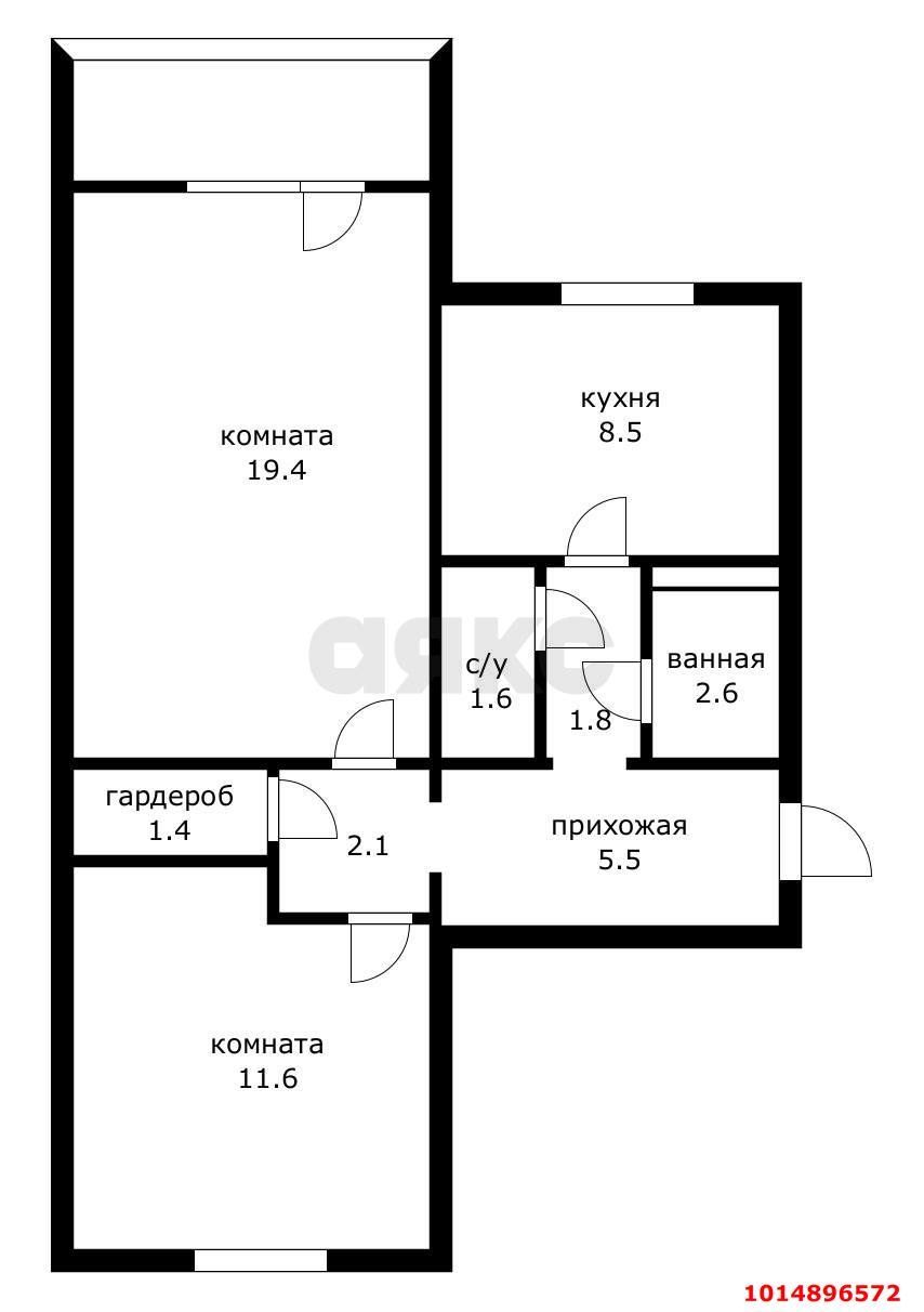 Фото №8: 2-комнатная квартира 54 м² - Краснодар, Дубинка, ул. Ставропольская, 174