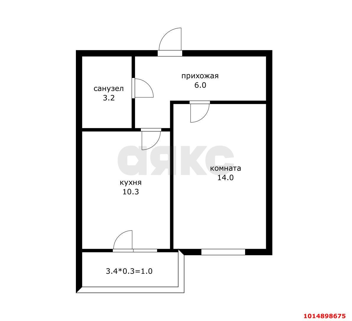 Фото №11: 1-комнатная квартира 35 м² - Новая Адыгея, ул. Тургеневское шоссе, 33с1