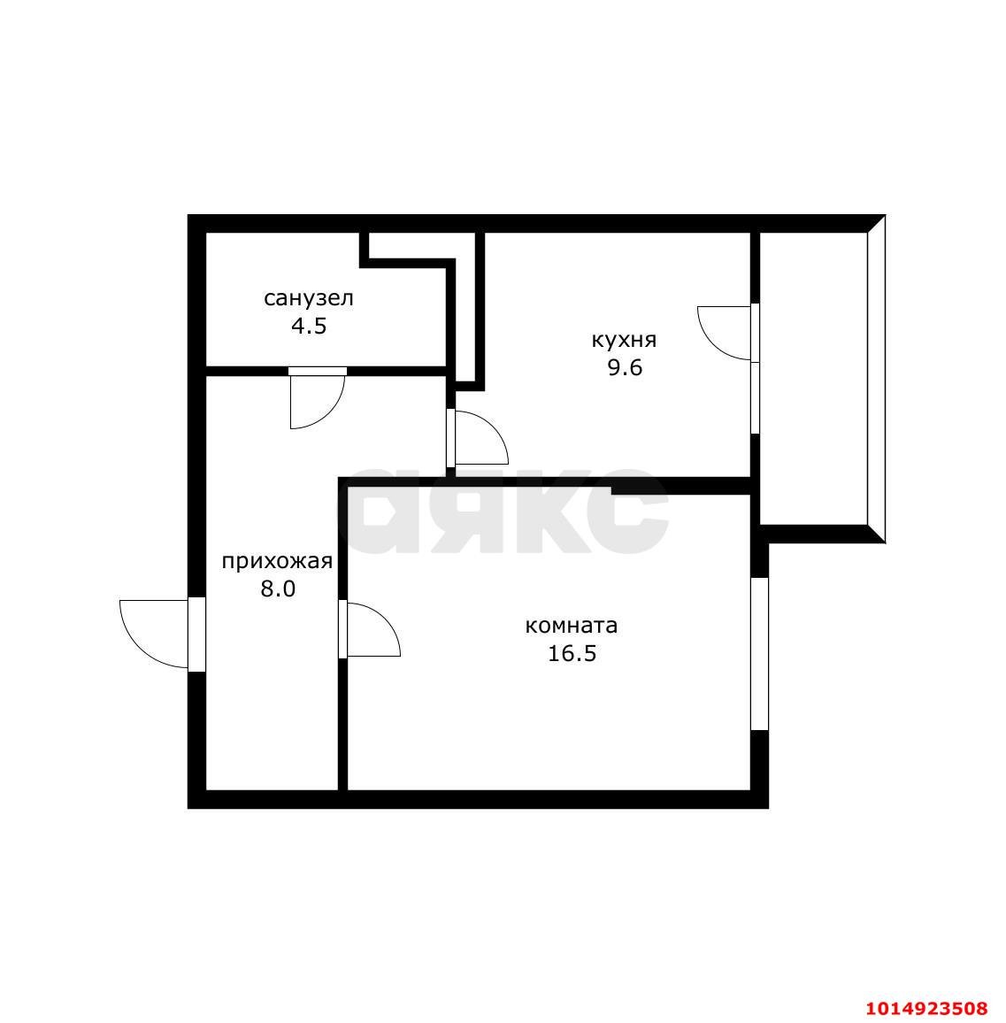 Фото №13: 1-комнатная квартира 42 м² - Краснодар, Военный городок № 1, ул. имени Калинина, 350/7