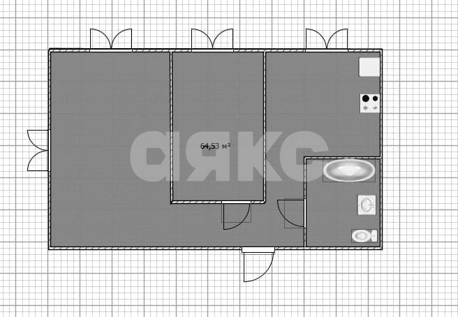 Фото №7: 2-комнатная квартира 44 м² - Воскресенск, Лопатинский, ул. Комсомольская, 7А