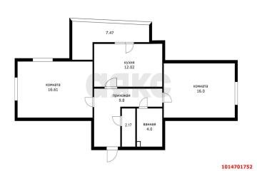 Фото №2: 2-комнатная квартира 61 м² - Краснодар, мкр. жилой комплекс Германия, ул. Шумана, 6