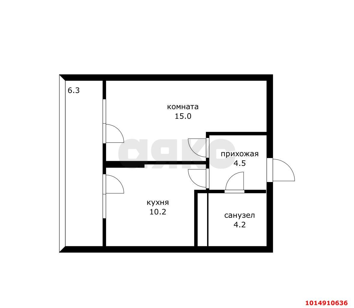Фото №18: 1-комнатная квартира 42 м² - Краснодар, жилой комплекс Отражение, ул. Конгрессная, 41к1