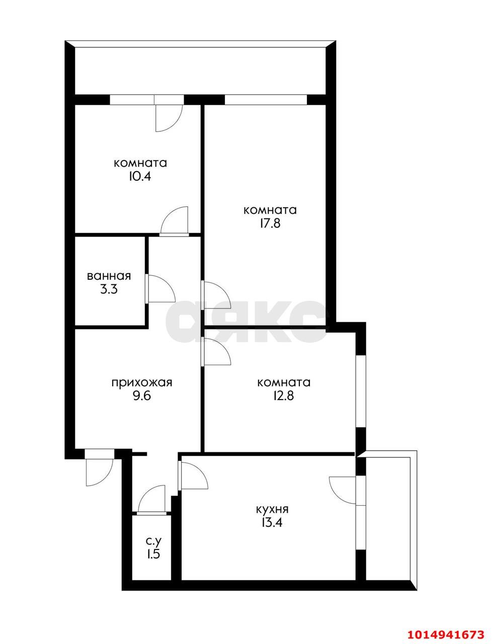 Фото №18: 3-комнатная квартира 84 м² - Краснодар, Восточно-Кругликовский, ул. Героя А.А. Аверкиева, 14