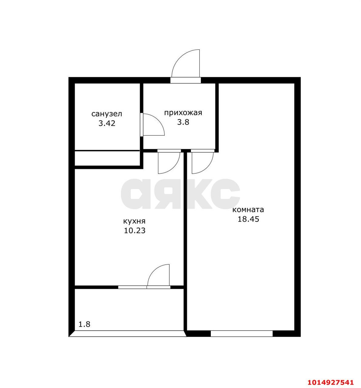 Фото №7: 1-комнатная квартира 37 м² - Краснодар, Славянский, ул. Заполярная, 39лит10