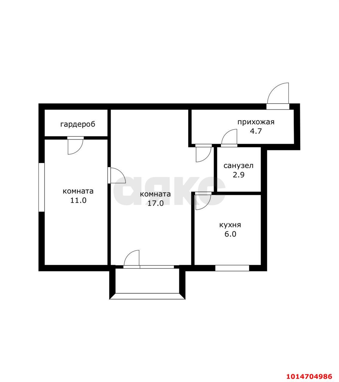 Фото №13: 2-комнатная квартира 44 м² - Краснодар, Центральный, ул. Железнодорожная, 18