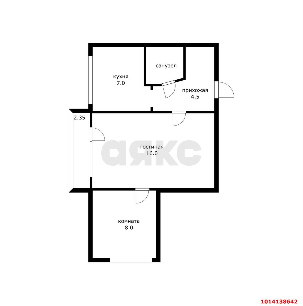 Фото №17: 2-комнатная квартира 36 м² - Краснодар, Фестивальный, ул. Свободы, 23