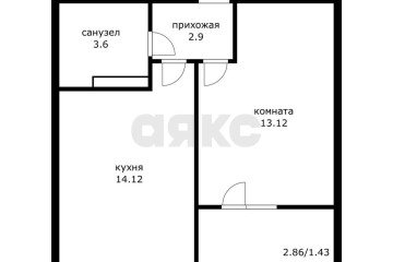 Фото №2: 1-комнатная квартира 33 м² - Краснодар, мкр. ЖК Смородина, ул. имени Владимира Жириновского, 1