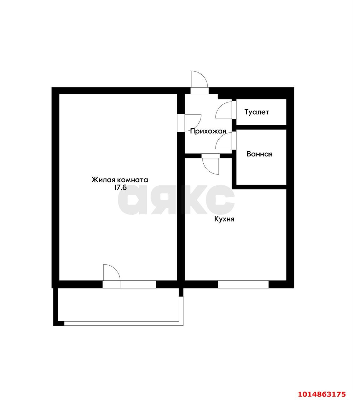 Фото №12: 1-комнатная квартира 36 м² - Краснодар, Завод Измерительных Приборов, ул. имени 40-летия Победы, 43