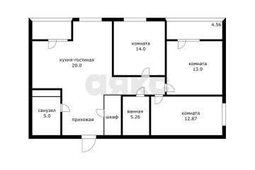 Фото №4: 3-комнатная квартира 86 м² - Знаменский, мкр. Родные Просторы, ул. Природная, 10Бк1