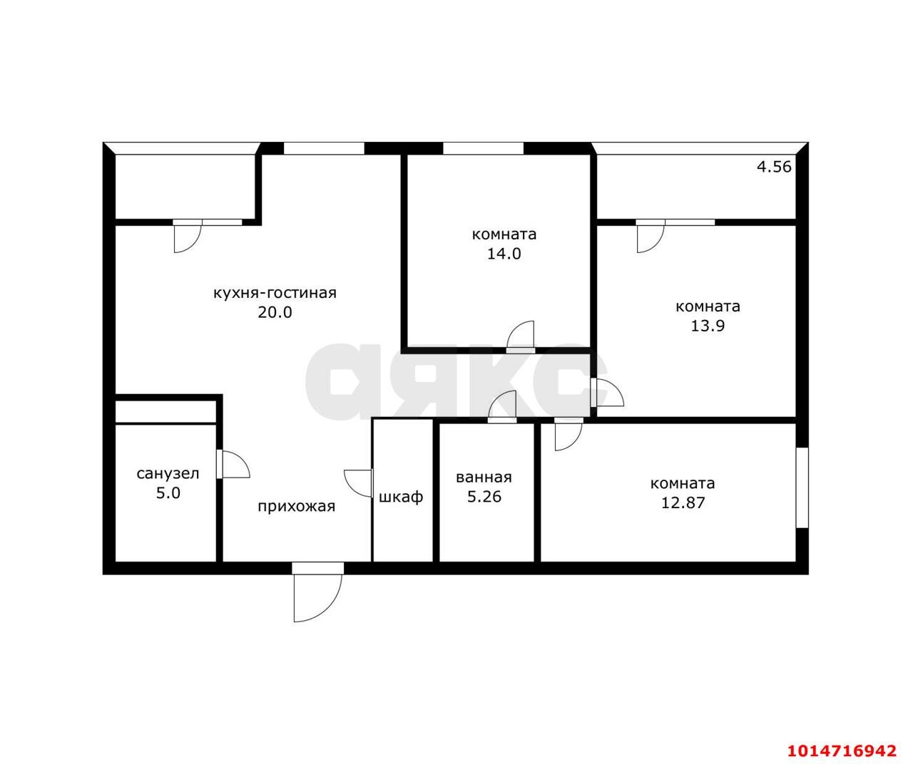 Фото №4: 3-комнатная квартира 86 м² - Знаменский, Родные Просторы, ул. Природная, 10Бк1