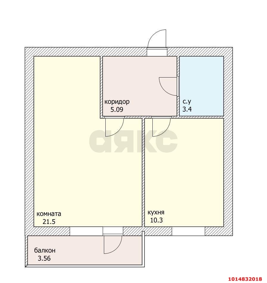 Фото №10: 1-комнатная квартира 41 м² - Краснодар, Почтовый, пр-кт имени писателя Знаменского, 17