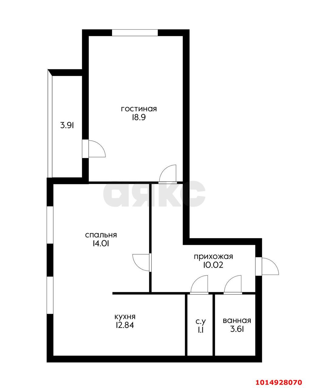 Фото №8: 2-комнатная квартира 63 м² - Краснодар, ЖК Жемчужина, Прикубанский внутригородской округ, Завод Радиоизмерительных Приборов, Музыкальный, мкр. жилой комплекс Жемчужина, ул. имени Ф.И. Шаляпина, 30/1