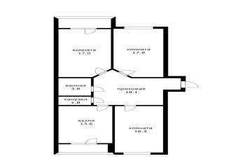 Фото №3: 3-комнатная квартира 88 м² - Краснодар, мкр. 2-я Площадка, ул. Ветеранов, 83к3