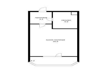 Фото №5: Студия 28 м² - Краснодар, мкр. Почтовый, ул. имени Валерия Гассия, 7