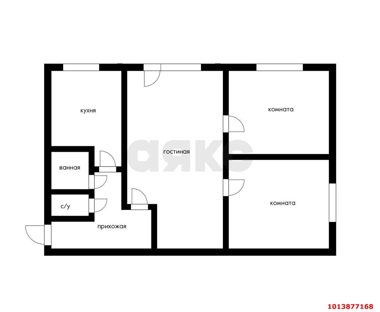 Фото №7: 3-комнатная квартира 48 м² - Краснодар, Прикубанский внутригородской округ, мкр. Фестивальный, ул. Герцена, 172