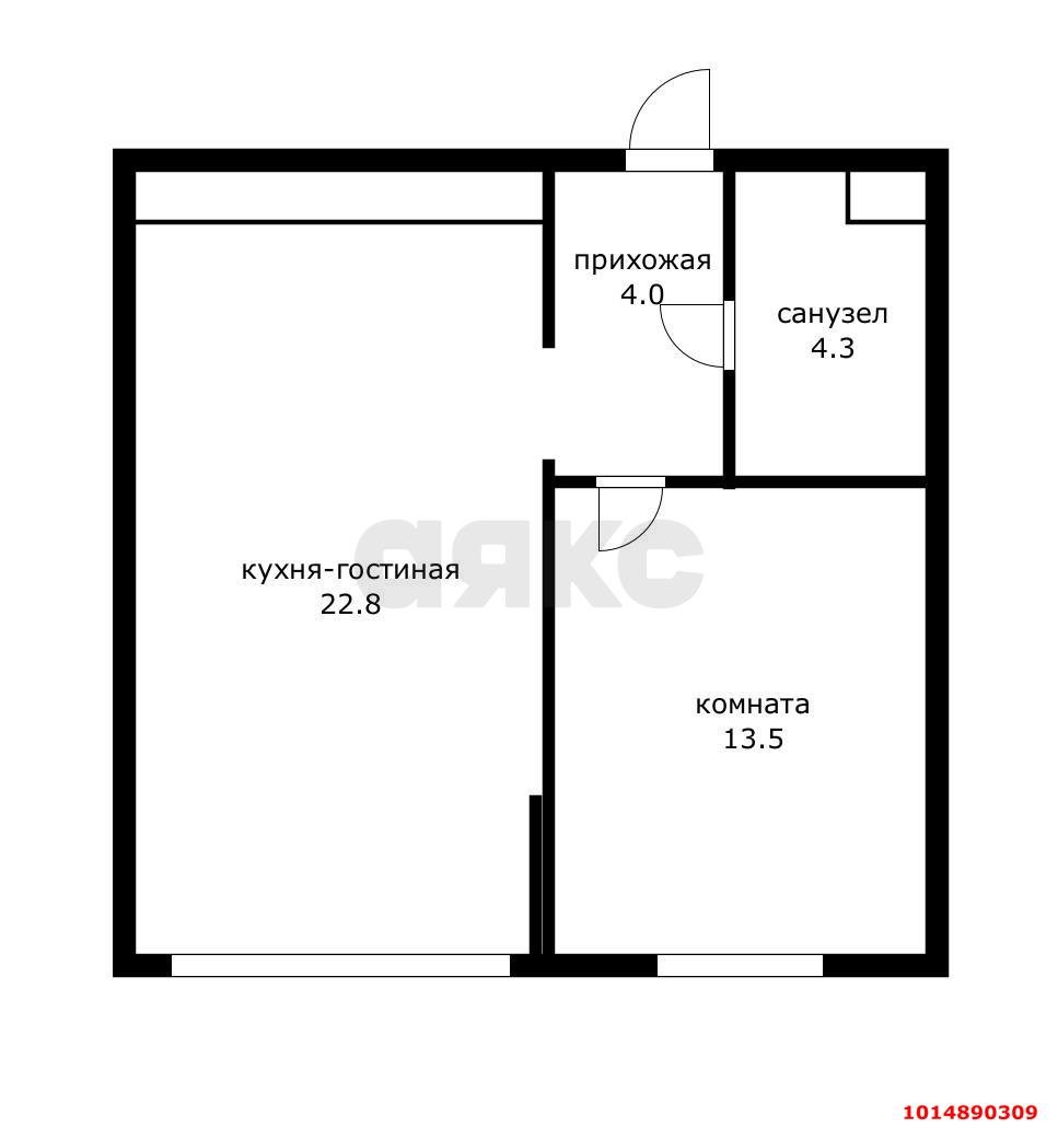 Фото №14: 1-комнатная квартира 40 м² - Краснодар, ЖК Все Свои Вип, Центральный внутригородской округ, Табачная Фабрика, мкр. жилой комплекс Все Свои, ул. Колхозная, 5/2