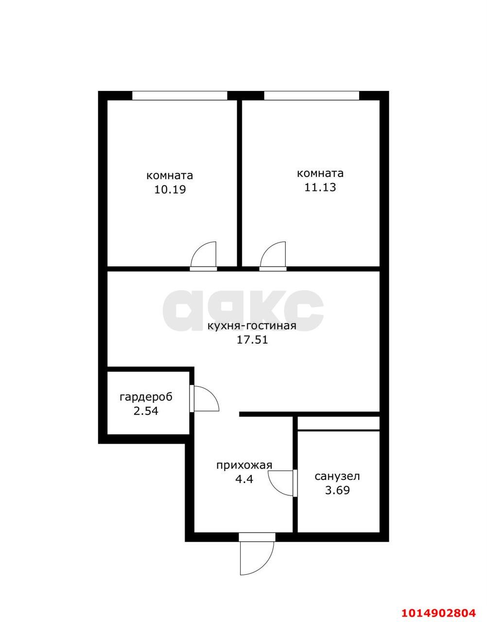 Фото №5: 2-комнатная квартира 50 м² - Краснодар, жилой комплекс Олимп, ул. Домбайская, 10/2