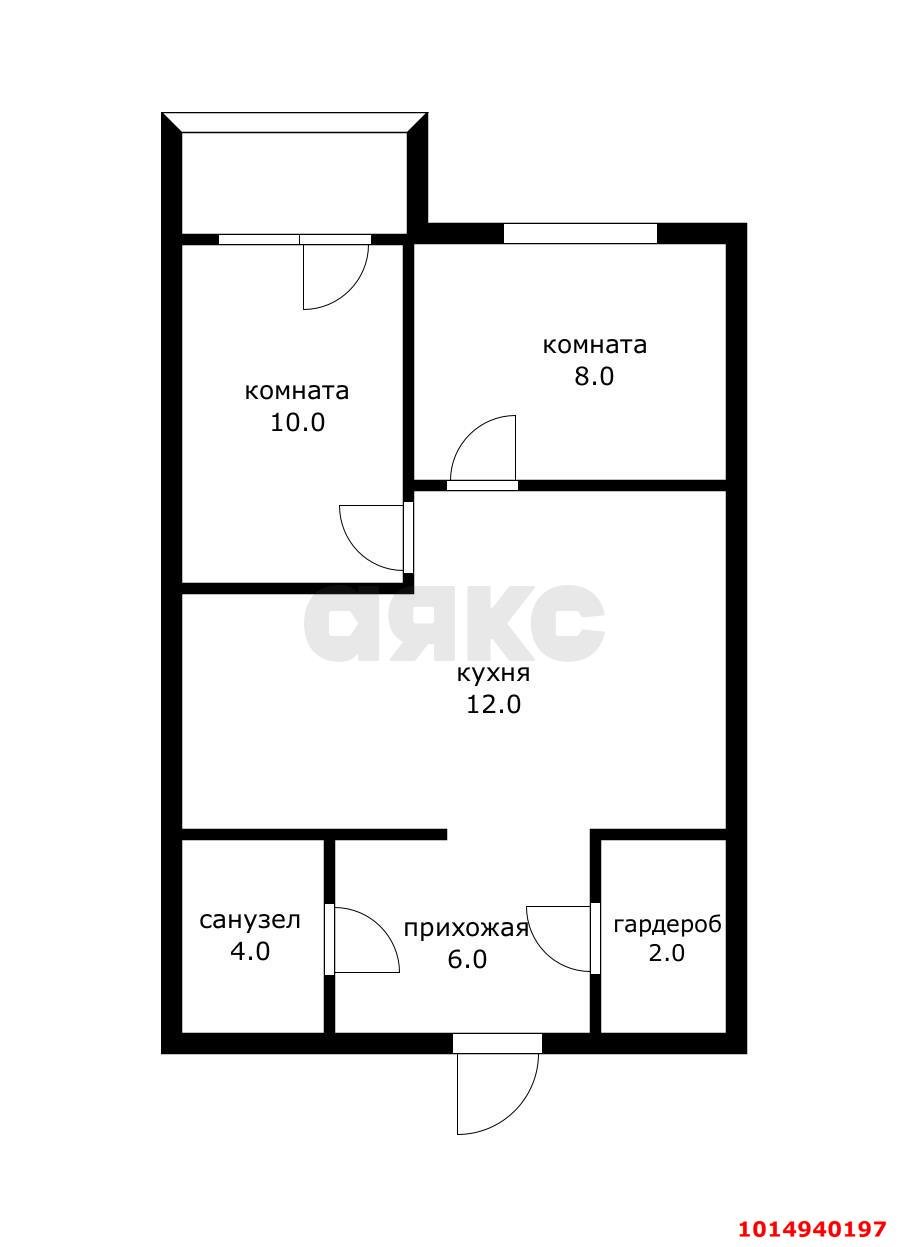 Фото №2: 2-комнатная квартира 47 м² - Краснодар, имени Петра Метальникова, ул. Петра Метальникова, 5к3